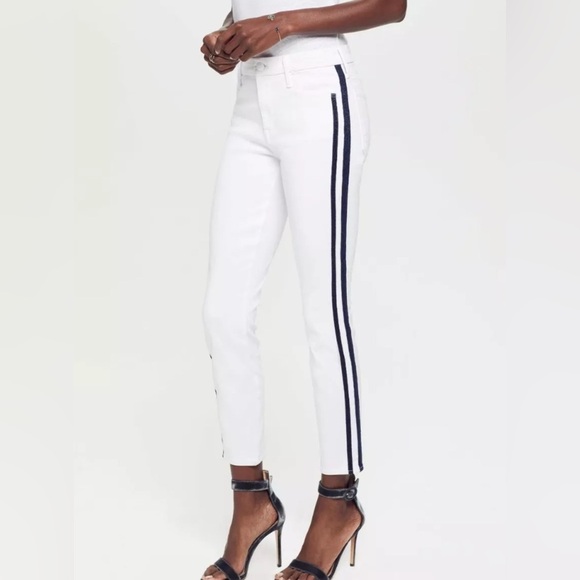 Mother Denim Looker Ankle in Glass Slipper Racer Size 24 - Picture 1 of 7